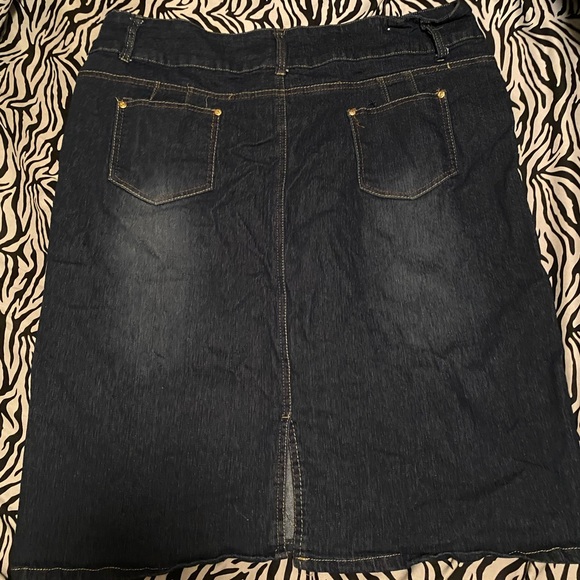 Dark Jean Skirt - Picture 2 of 2